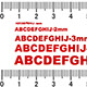 1mm lettering sample