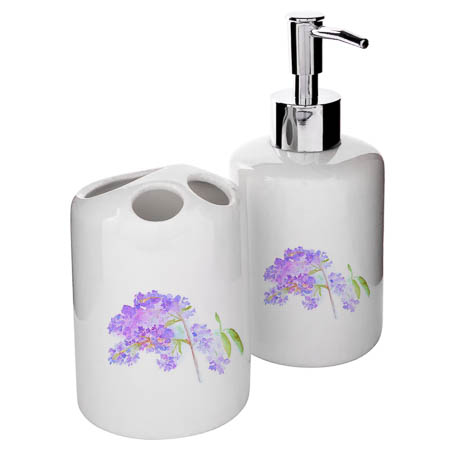 M-S White Ceramic Bath Set