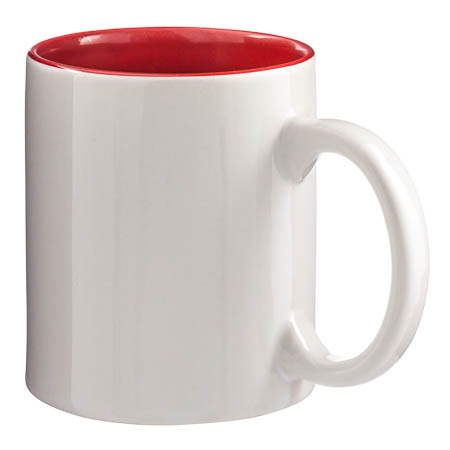 M-02 White Mug Coloured interior