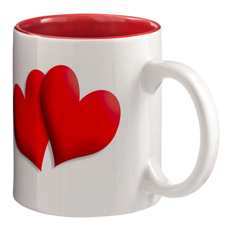 M-02 White Mug Coloured interior